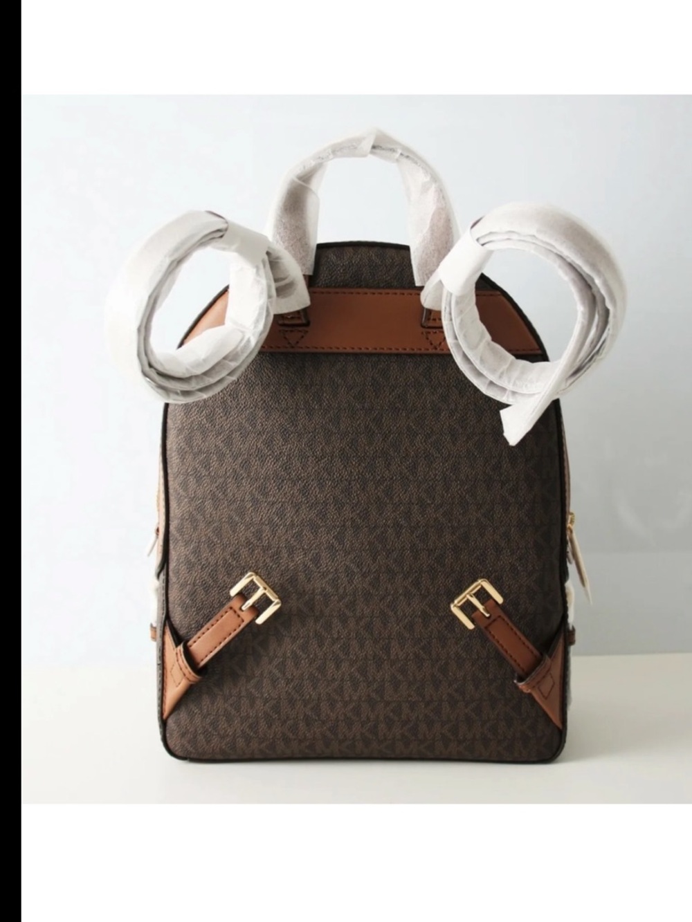 NWT! Michael Kors Jaycee Med Signature Brown Monogram Backpack - Picture 6 of 12